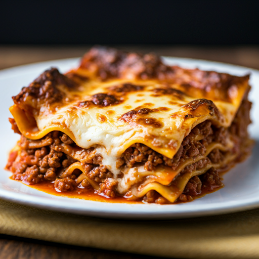 Delicious homemade gluten-free lasagna with layers of pasta, cheese, and marinara sauce.